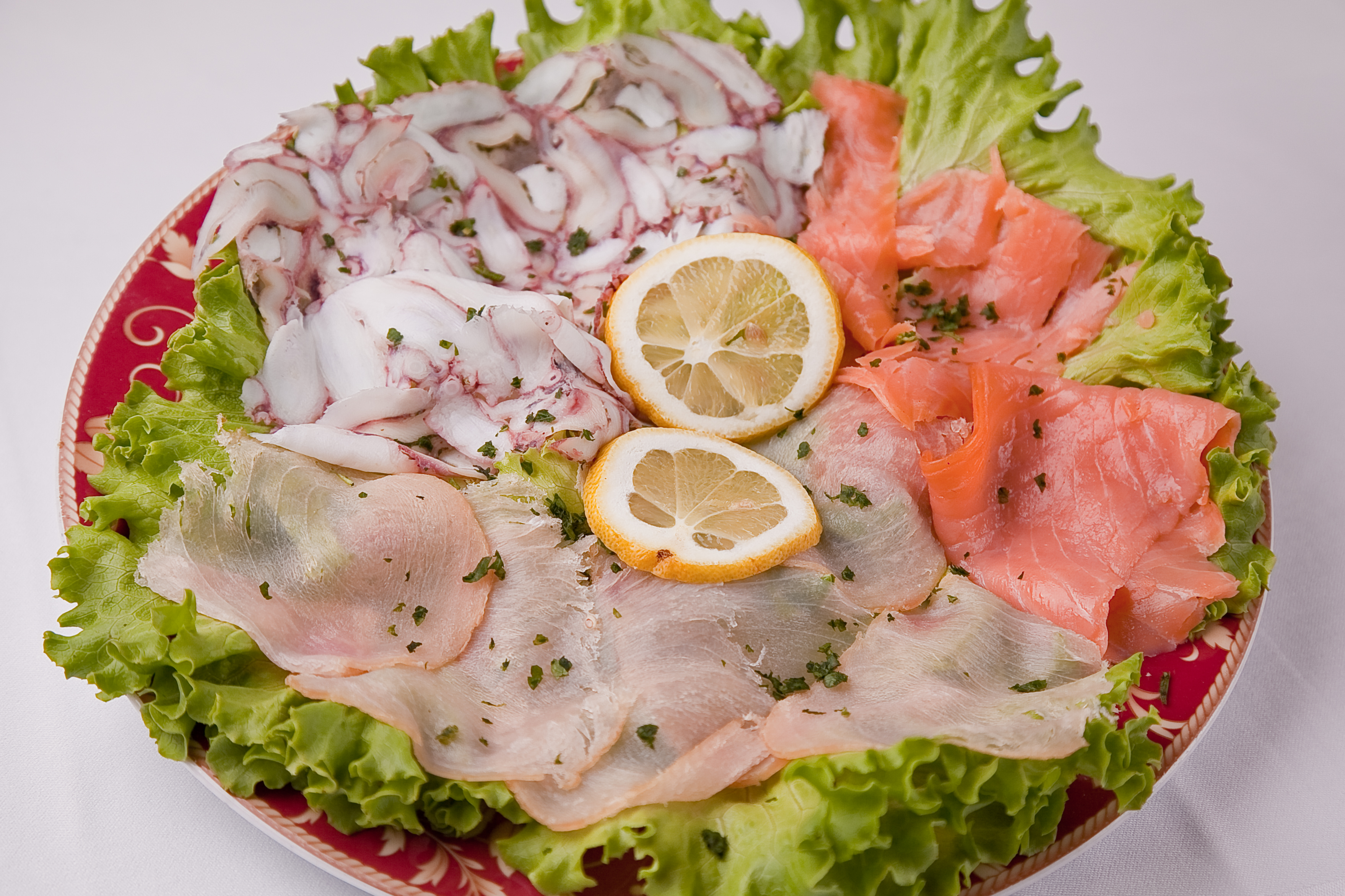 Carpaccio pesce spada e polipo